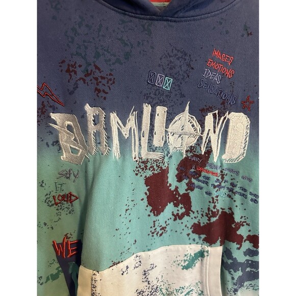 Dreamland Pullover Hoodie Small  Raised Embroidered Graffiti Colorful Street - Picture 2 of 16